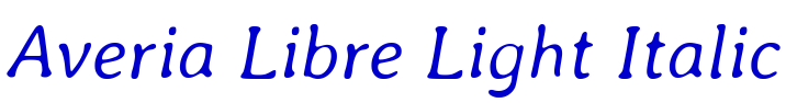 Averia Libre Light Italic フォント